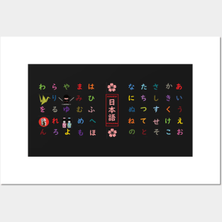 Japanese Hiragana Chart Posters and Art